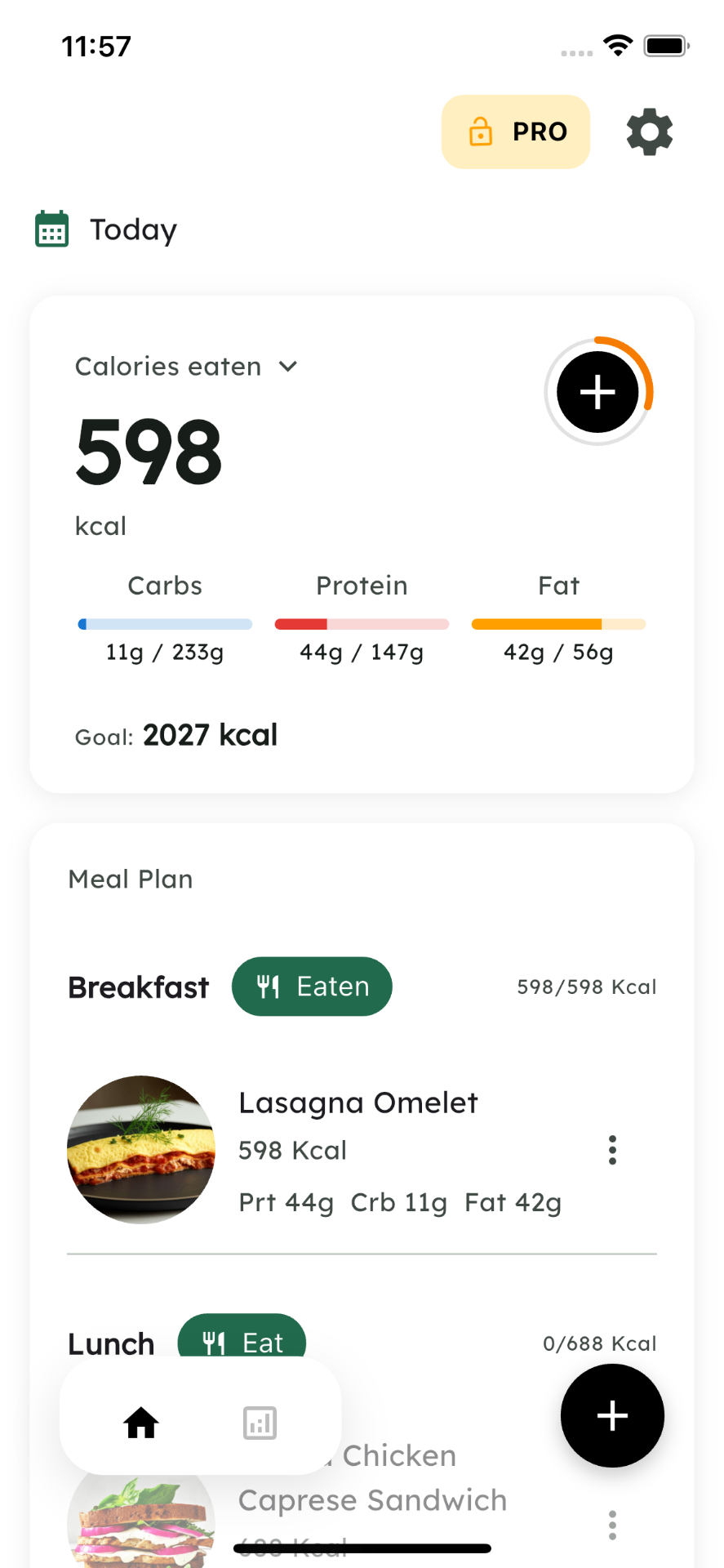 NutriPlan calorie tracking and meal plan